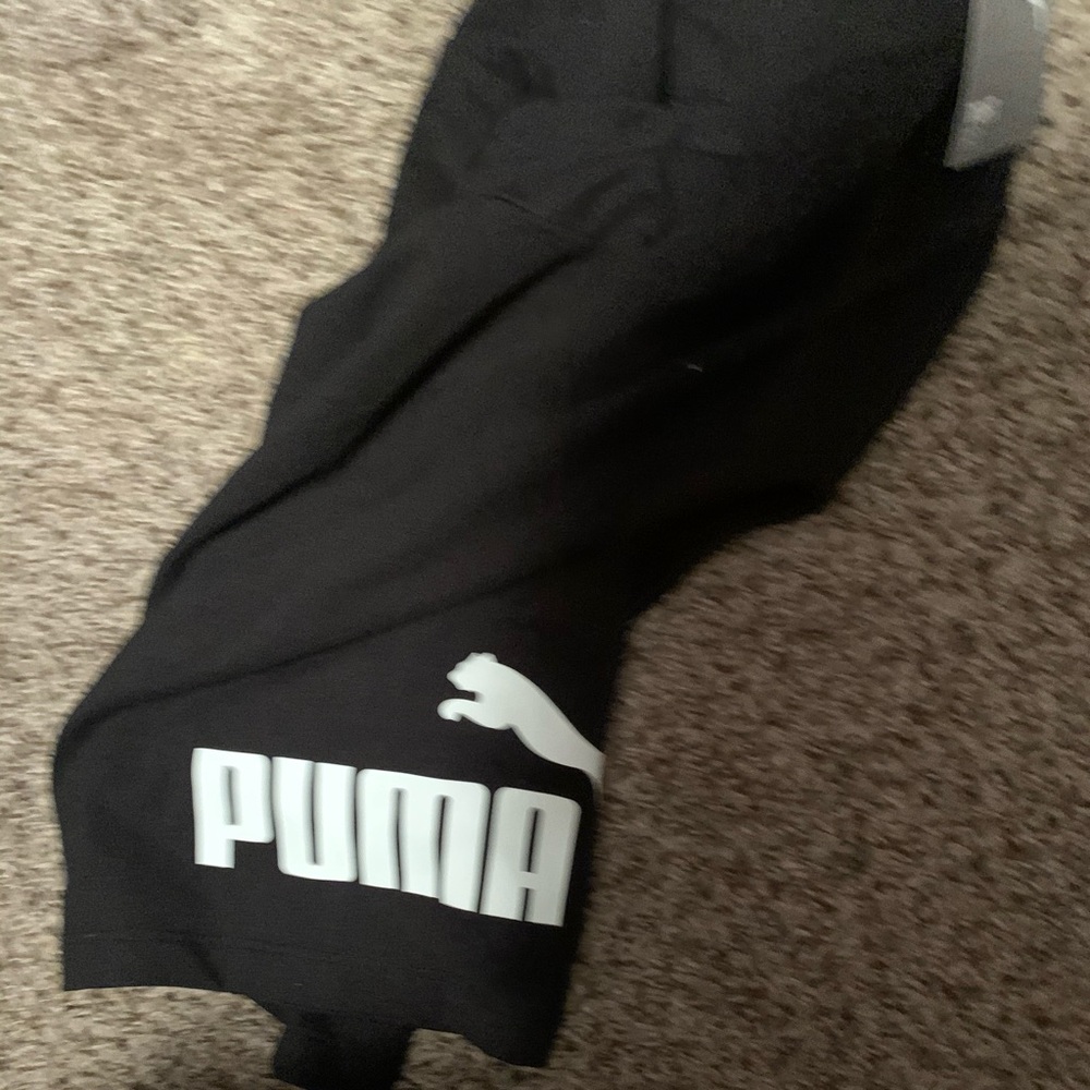 Black puma shorts